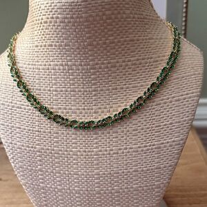 Kendra Scott Green and Gold Necklace